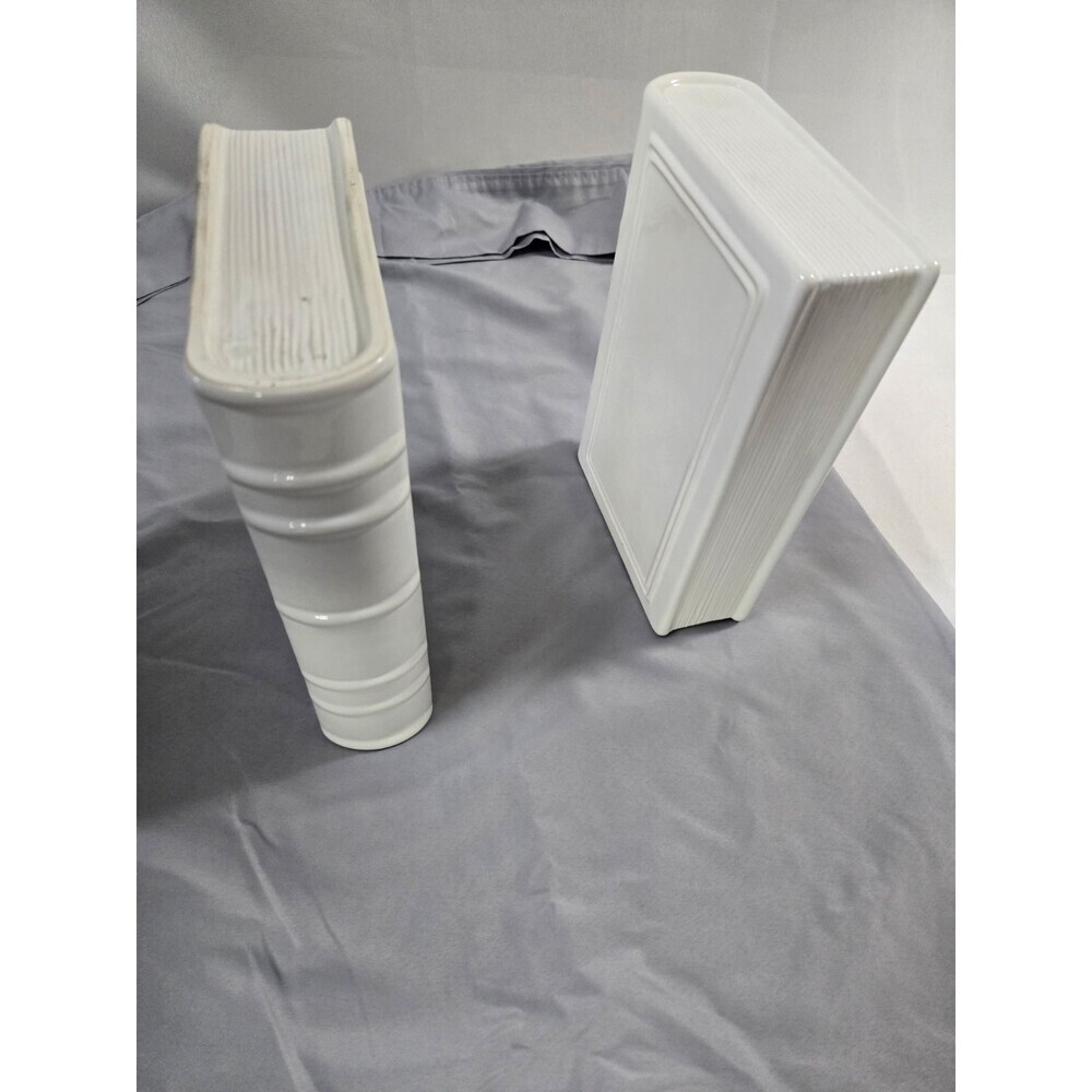 Ceramic Book-Themed Bookends